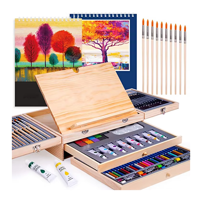 Deluxe 85 Piece Wooden Art Set