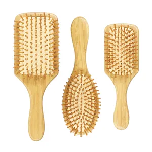 Natural Health Bamboo Comb Massage Hairbrush with Air Cushion Home Salon Hotel Use Children Friendly Comb