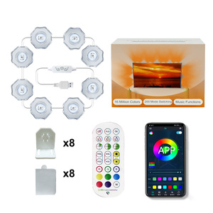Aplicación inteligente <span class=keywords><strong>Bluetooth</strong></span> 2,4G Control remoto TV retroiluminación tira <span class=keywords><strong>LED</strong></span> con lente óptica de ojo de gato USB 5V RGB iluminación para cine en casa - Product Image 1