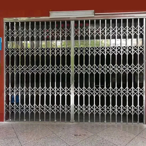 Grille de sécurité coulissante <span class=keywords><strong>pliante</strong></span> rétractable en aluminium de haute qualité, <span class=keywords><strong>porte</strong></span> coulissante rétractable - Product Image 3
