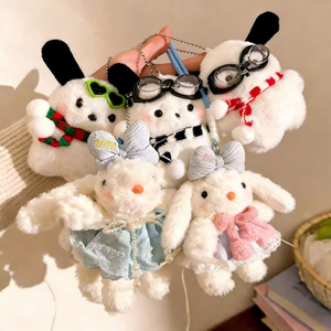 Mignon porte-clés et pendentif de sac à dos en peluche lapin, léger et résistant, unisexe, idéal pour les fêtes et offrir en cadeau, multi-usages - Product Image 1