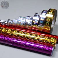 Rollos de Etiquetas Decorativas de Transferencia Térmica con Cambio de Color, Holográficas, de PET, Duraderas y de Alta Calidad, Personalizables