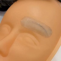 Autocollant d'entraînement pour microblading des sourcils en silicone, personnalisable avec logo, pour débutants, étanche, pour la pratique de la forme des sourcils et la formation au tatouage