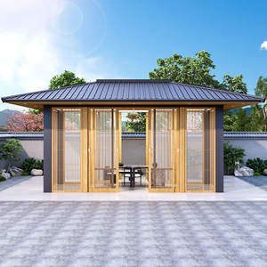 Pergola en alliage d'aluminium thermolaqué, pavillon de jardin moderne avec écran pour cour ensoleillée, design inspiré de la nature - Product Image 3