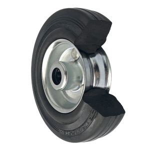 डबल रहोबस 100 मिमी औद्योगिक स्विवेल ब्रेक कैस्टर 3/4/5/6/8 इंच रबर पहियों 70 किलोग्राम भार क्षमता 30 मिमी ट्रेड सिल्वर + ब्लैक - Product Image 6