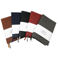 Carnet de notes A5 en cuir PU, couverture rigide, reliure cousue, ligné, agenda, planificateur, cadeau pour entreprise ou école, logo personnalisé