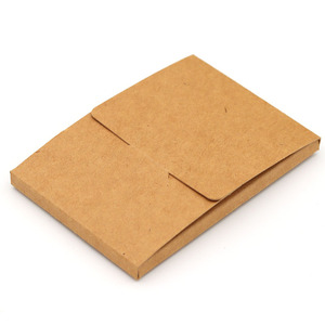 Carpeta de Papel Kraft Reciclable Ecológica de 7x10 cm, Embalaje para Tarjetas VIP, Porta Tarjetas de Regalo, Porta Joyas, Porta <span class=keywords><strong>Cupones</strong></span>, Bolsillo de Papel Plegable - Product Image 5