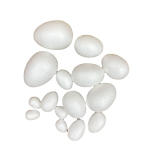White DIY Styrofoam <strong>Eggs</strong> Many Sizes (2-12cm) Easter Polyfoam for Kids HE Brand HEF079 - Product Image 5