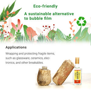 Rollo de adhesivo protector de papel Kraft de panal ecológico reciclable para botellas de vino para uso artesanal - Product Image 4