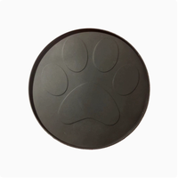 Tapis d'alimentation rond en silicone de qualité alimentaire et écologique pour petits animaux, avec motif d'empreinte unique