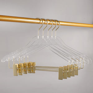 Biểu Tượng Tùy Chỉnh Trong Suốt Acrylic Quần Áo Móc Áo Người Lớn Quần Áo Móc Áo Với Kim Loại Móc Chống Trượt Áo Khoác Áo Khoác Móc Áo - Product Image 2