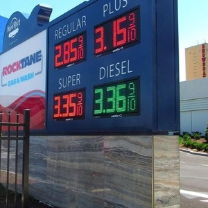 Hiển thị kỹ thuật số gas Màn hình 7-Segment Màn hình tiếp nhiên liệu đứng cột thương hiệu dầu giá tag duy nhất Red <span class=keywords><strong>LED</strong></span> biển quảng cáo giá - Product Image 1