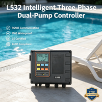 Kotak Kontrol Pompa 3-Fasa Dual-Pump Otomatis Penuh L532 yang Didukung OEM, Perlindungan Dry-Run, RS485, IP65, Material ABS