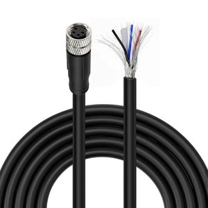 Cable de Conexión ZBLZGP M8 de 4 Pines, 5M, 24AWG, Blindado, PVC, IP67, para Sensor/Actuador Keyence, Siemens, Omron, IFM - Product Image 1