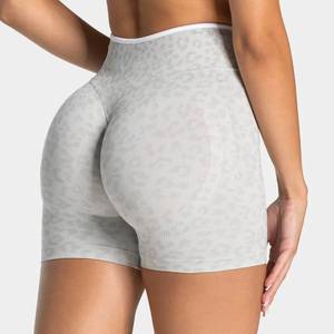 Shorts de sport taille haute élastique imprimé léopard style européen et américain pour la course, le fitness et le yoga – Vente chaude transfrontalière - Product Image 6
