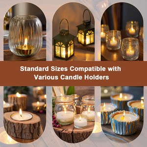 OEM Preço Baixo Pacote com 50 Velas de Chá Brancas Sem Fragrância de Parafina de 4 Horas para Casamento Natal Oração Shabbat - Product Image 4