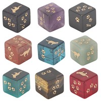 Nouveau dés en améthyste naturelle motif griffe de chat, design à angle droit, pour jeux de société et divertissement cartographique, avec fonction de secouage