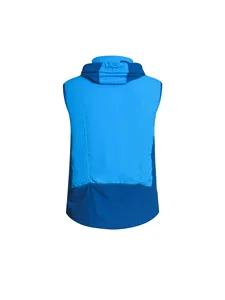 사용자 정의 디자인 방수 블루 민소매 4 방향 스트레치 통기성 남성 야외 민소매 재킷