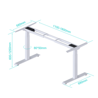 Nouveau design Cadre de bureau électrique à installation rapide Hauteur réglable Bureau ergonomique assis-debout