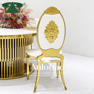 Fancy Luxury Stainless Steel Gold Dining <b>Chairs</b> for Restaurant - Product Image 3