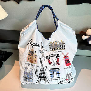 Sac fourre-tout en nylon personnalisé avec broderie japonaise, logo imprimé, écologique, pour courses, plage, shopping, sac à main - Product Image 3