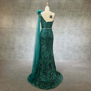 <span class=keywords><strong>Abito</strong></span> da sera da donna con spallina <span class=keywords><strong>verde</strong></span> alla moda da donna - Product Image 3