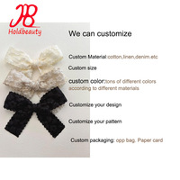 Nœud de bébé en dentelle florale: bandeau ou clip en nylon