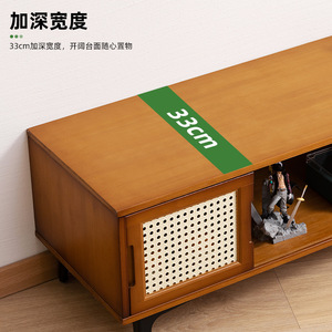 Mueble para TV de Bambú y Ratán Estilo Nórdico, Extensible, para Sala de Estar, Diseño Moderno y Minimalista - Product Image 4