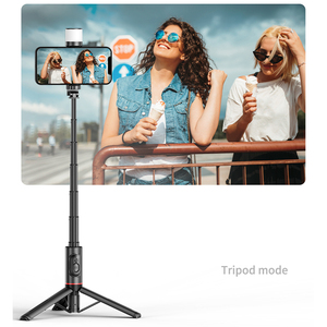 Gậy tự sướng không dây Q12s, chân máy <span class=keywords><strong>mini</strong></span> linh hoạt, có thể thu gọn, tích hợp đèn <span class=keywords><strong>led</strong></span> làm đẹp xoay được, dùng quay video vlog - Product Image 2