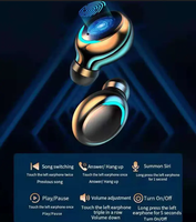 Écouteurs sans fil TWS Bluetooth 5.3, écouteurs intra-auriculaires véritablement sans fil, suppression du bruit ANC, écouteurs de jeu avec écran LED