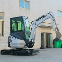 Miniexcavadora de giro cero, excavadora china, precio de excavadora pequeña de 2 toneladas con motor Kubota, adecuada para paisajismo