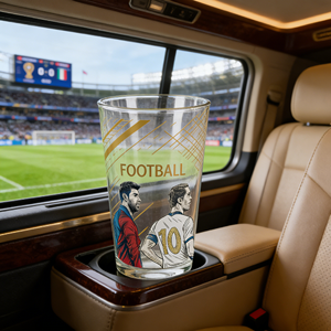 Chopes à bière personnalisables avec logo gravé, impression de décalcomanies, chopes à bière, verre à bière pilsner avec poignée - Product Image 1