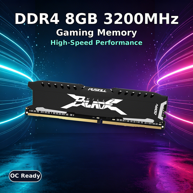 PUSKILL KILL BLINK DDR4 8GB 16GB 3200MHz for Gaming Memory Desktop RAM