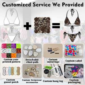 Nuovo Set Bikini a 3 Pezzi con Lacci e Gonna con Perline per Donne, Costume da Bagno Estivo con Halter, Sexy <span class=keywords><strong>Micro</strong></span> Bikini - Product Image 5