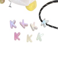 Perles de lettres en acrylique à grand trou, alphabet A-Z, couleurs mélangées UV Jelly, breloques pour sangle de téléphone, accessoires faits main DIY