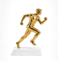 Trophée personnalisé de haute qualité en alliage de zinc poli et gravé, en forme de pyramide, pour sports, natation, ping-pong, avec boîte cadeau créative pour entreprises