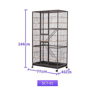 Gabbia per Uccelli Gigante Sovradimensionata con Ruote Gabbie in Metallo per Allevamento Uccelli in Vendita Gabbia per Riproduzione - Product Image 6