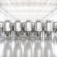 Cuve de Fermentation de Bière à Double Enveloppe Tonsen 4000L, Fermenteur sous Pression 40HL avec Trappe et Pompe pour Système de Brassage Artisanal