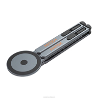 Support portable pour ordinateur portable de bureau, support réglable 3 en 1, hauteur et angle réglables sur 8 niveaux, en alliage d'aluminium, adapté aux ordinateurs portables de 10 à 16 pouces