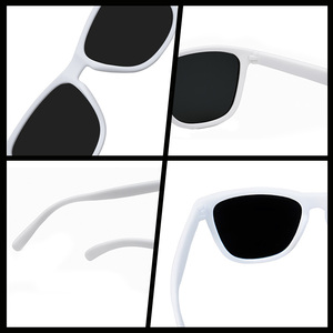 Factory Free Sample China Manufacturer Cheap Classic PC Frame Full Rim Square UV400 Custom Logo Unisex Sunglasses - Product Image 3