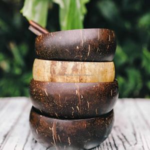 Juego al por mayor de cuencos de cáscara de coco natural hechos a mano Laca ecológica técnica personalizada productos calientes hechos en Vietnam - Product Image 5