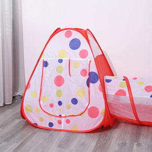 Tienda de campaña para niños con túnel y piscina de pelotas, juguete plegable para interiores y exteriores para niños de 4 a 6 años - Product Image 1