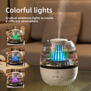 2026 New Arrivals Aquarium Aroma <strong>Diffuser</strong> 350ml USB Raindrop Live Fish Tank Aquarium Essential <strong>Oil</strong> <strong>Diffuser</strong> with Night Light - Product Image 3