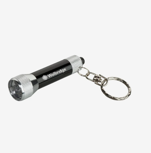 Porte-clés lampe torche LED mini en métal personnalisé avec logo, torche LED portable en aluminium avec attache pour clés, vente en gros - Product Image 3