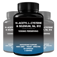 Supplément NAC de haute qualité Sélénium B6 B12 N-acétyle L-cystéine Capsules NAC pour soutenir la santé du système immunitaire et antioxydant