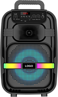 Haut-parleur Bluetooth portable ABS-8103 de 8 pouces avec éclairage RGB / TWS / Poignée – Nouveauté 2026, Vente Flash