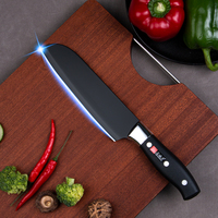 Cuchillo Santoku Pulido Water Mill, Acero Inoxidable 30Cr13, Cuchillo de Chef, Artesanía Tradicional Japonesa, para Cortar Verduras y Carne