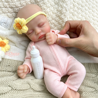 Poupée Reborn en Silicone de 12 Pouces Sleepy avec Sucette Utilisable, Jouet Interactif pour Enfants