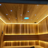 Sauna de Madera de Hemlock Natural, Material Ecológico de Primera Calidad, Textura Suave, Sauna de Madera de Cedro para Uso Diario a Largo Plazo