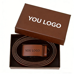 <span class=keywords><strong>Ceinture</strong></span> en cuir véritable pour <span class=keywords><strong>homme</strong></span>, réglable, à cliquet, personnalisable en usine, avec boîte cadeau - Product Image 2